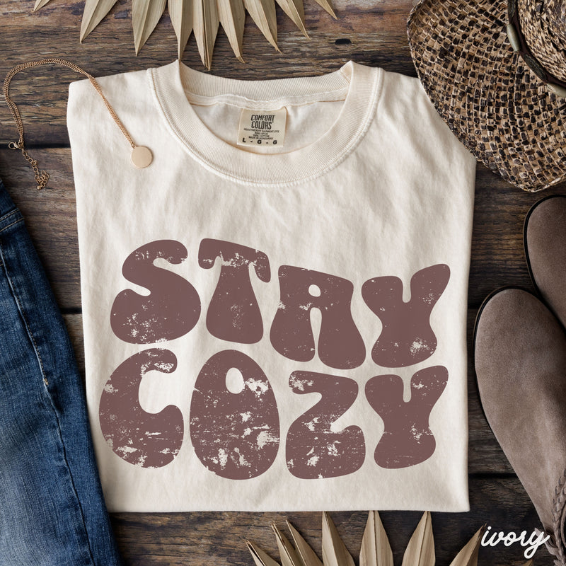 PRE-ORDER: Stay Cozy Tee *7 Colors (S-3X)