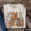 *Fall Vibes Lightning Bolt Brown Tee *6 Colors (S-3X)