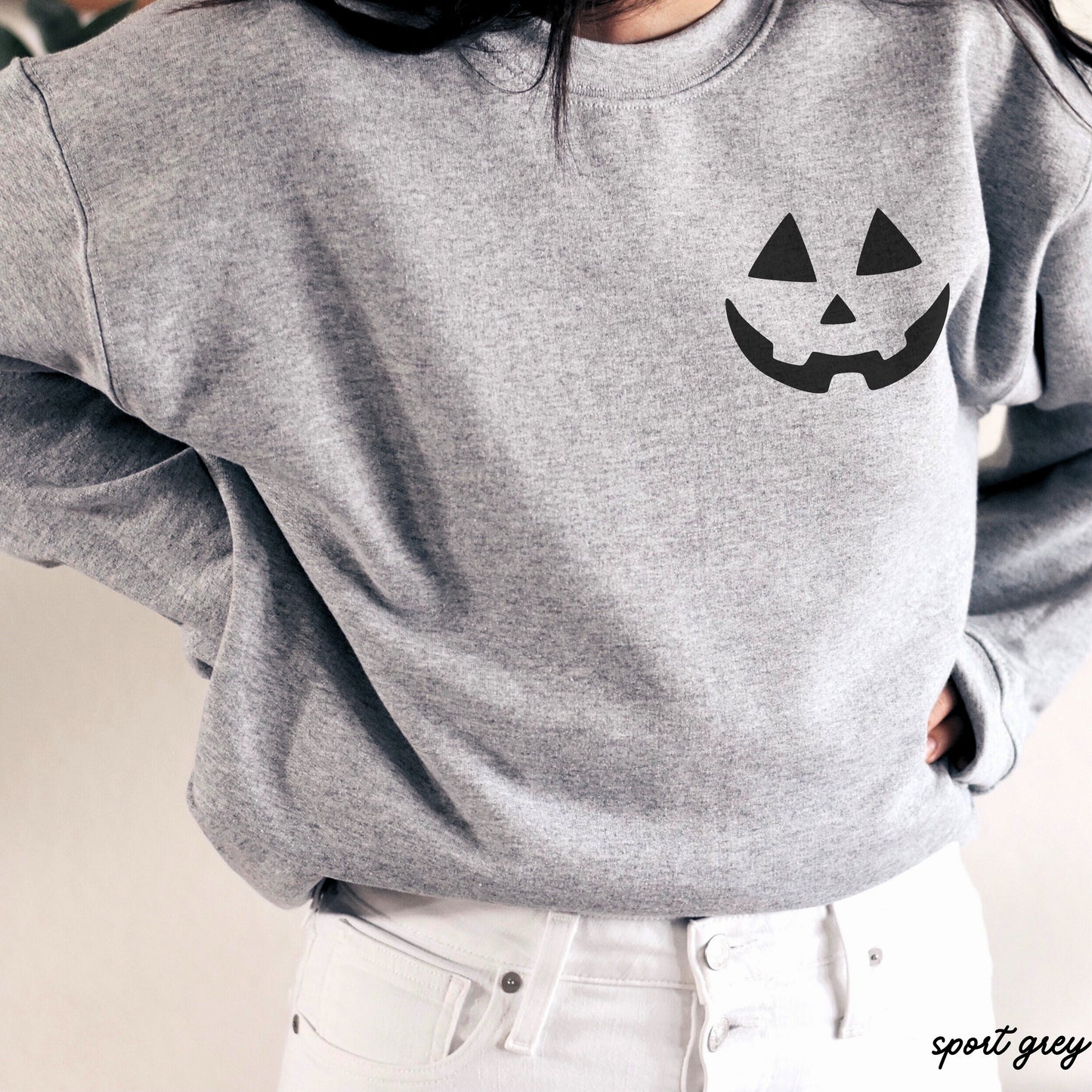 Jack-O-Lantern Face Sweatshirt *5 Colors (S-3X)