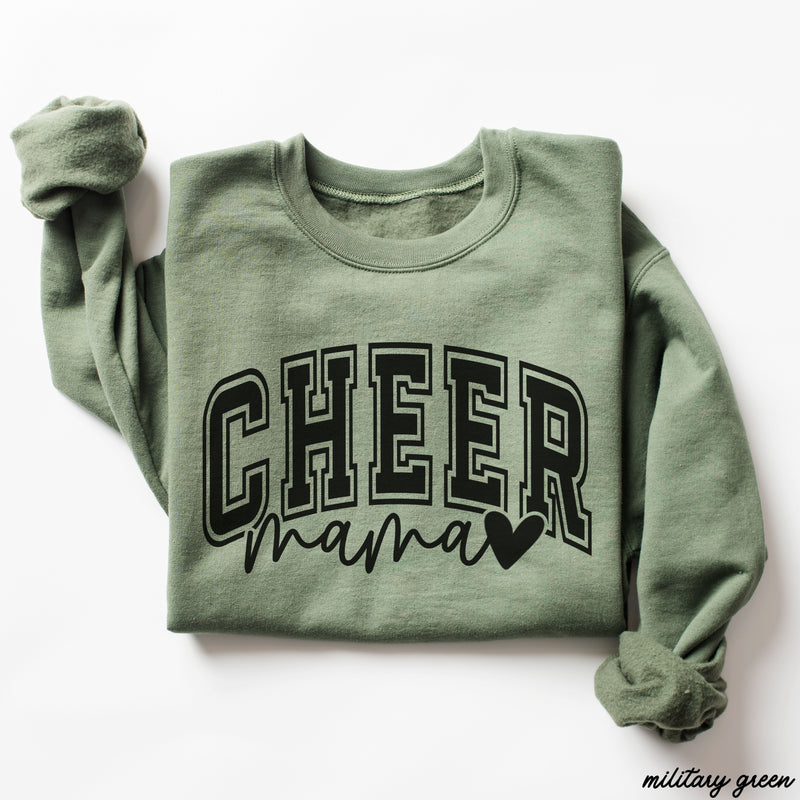 PRE-ORDER: Cheer Mama Heart Sweatshirt *6 Colors (S-3X)