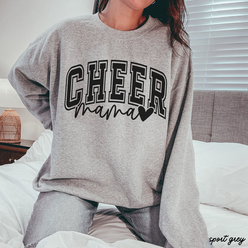 PRE-ORDER: Cheer Mama Heart Sweatshirt *6 Colors (S-3X)