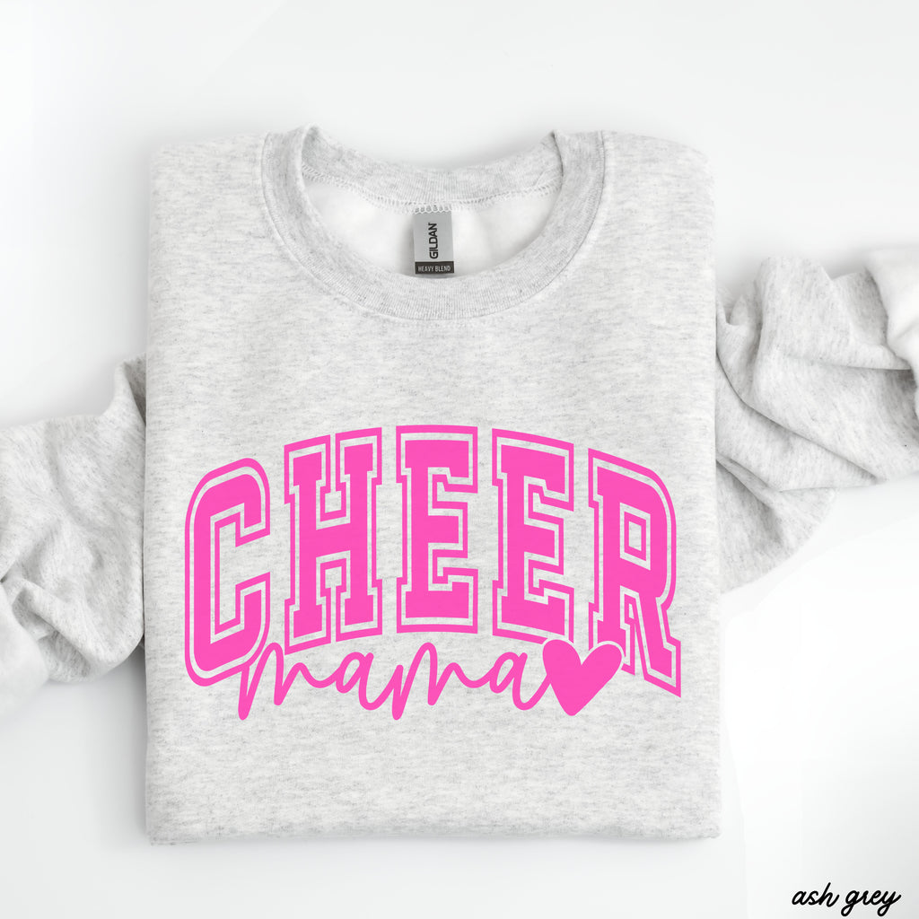 PRE-ORDER: Cheer Mama Heart Sweatshirt *6 Colors (S-3X)