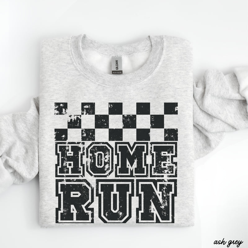 PRE-ORDER: Home Run Checkered Sweatshirt *6 Colors (S-3X)