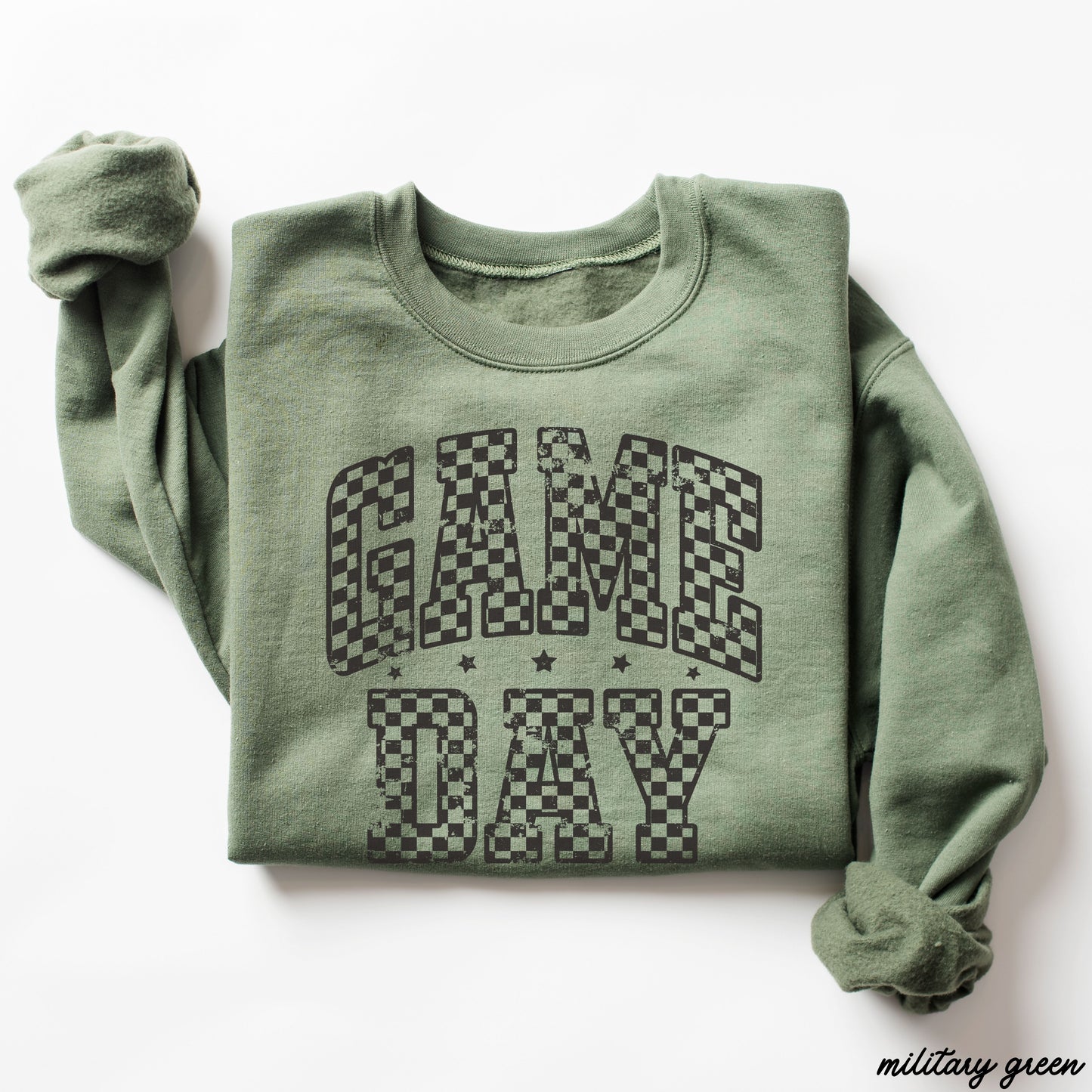 Game Day Checkered Sweatshirt *6 Colors (S-3X)