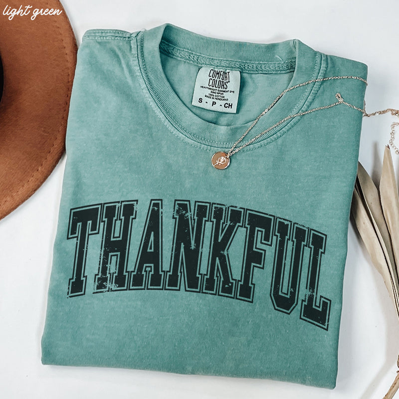 PRE-ORDER: Thankful University Tee *7 Colors (S-3X)