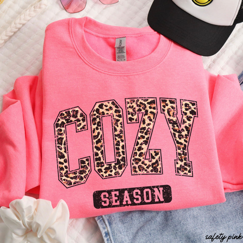 *Leopard Cozy Season Sweatshirt *6 Colors (S-3X)