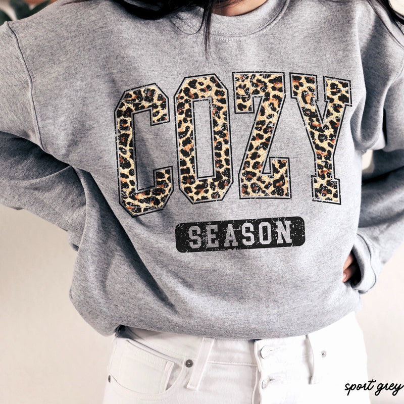 *Leopard Cozy Season Sweatshirt *6 Colors (S-3X)