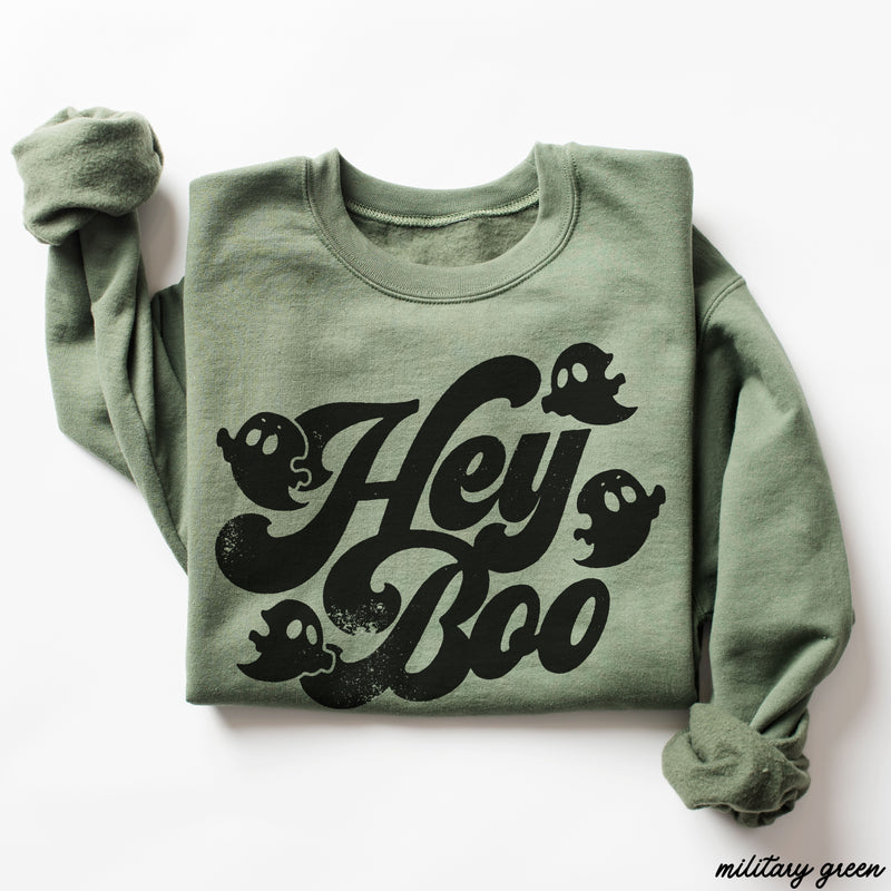 *Hey Boo Sweatshirt *6 Colors (S-3X)