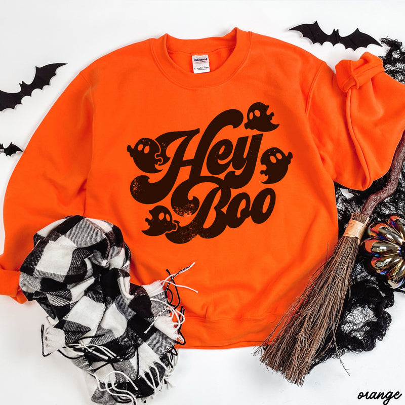 *Hey Boo Sweatshirt *6 Colors (S-3X)