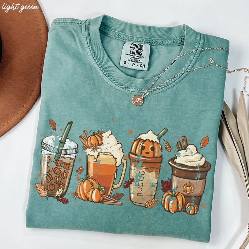 *Fall Coffee Drinks Tee *6 Colors (S-3X)