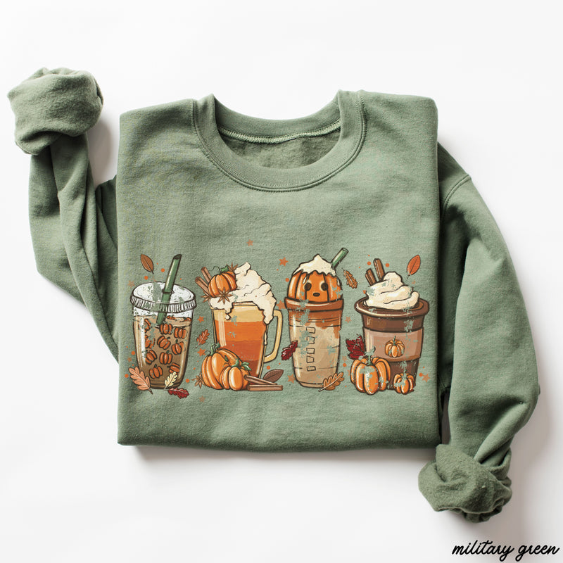 *Fall Coffee Drinks Sweatshirt *4 Colors (S-3X)