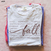 Pre-Order: Fall Words Tee *5 Colors (S-3X)