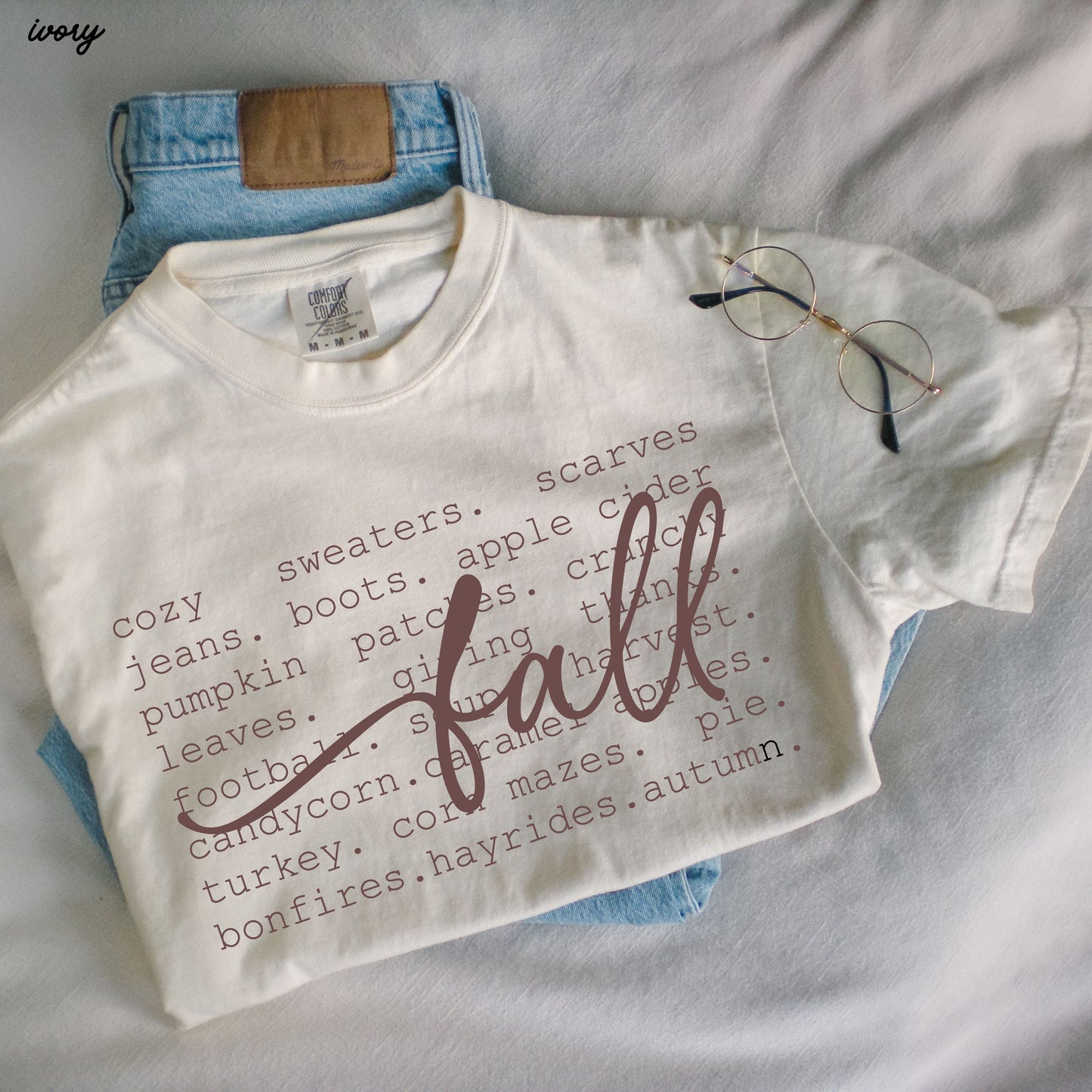 Fall Words Tee *5 Colors (S-3X)