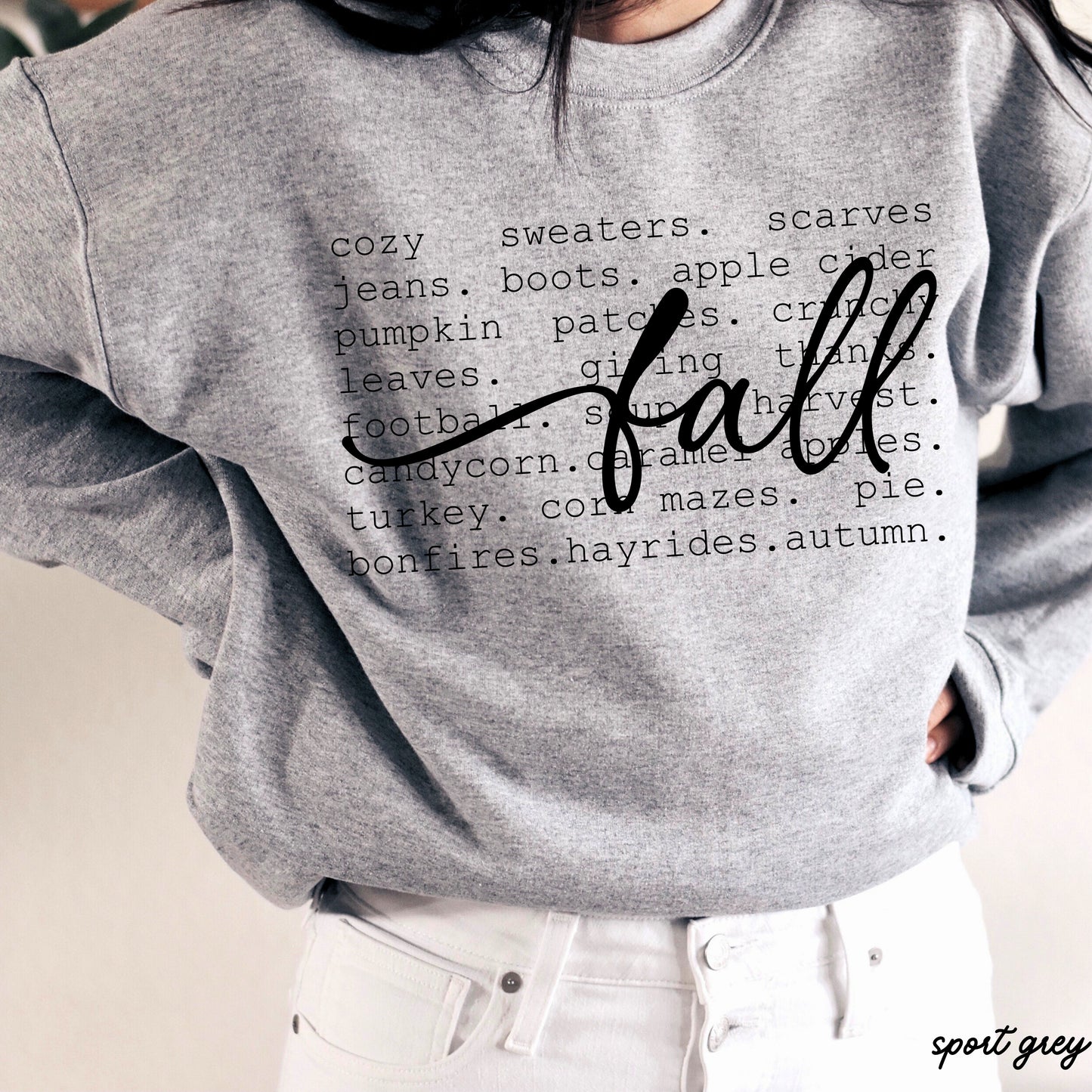 Fall Words Sweatshirt *5 Colors (S-3X)