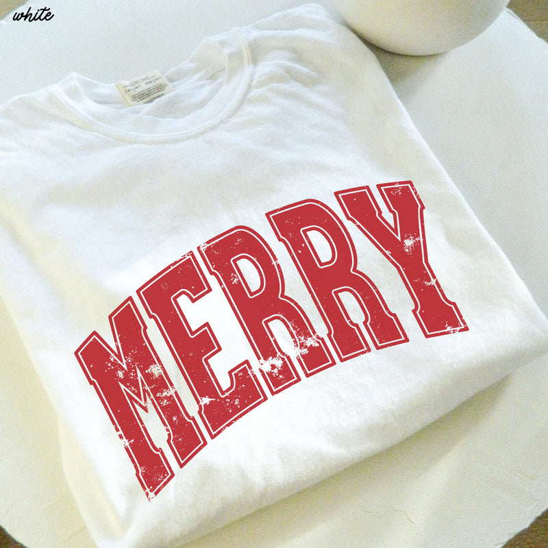 Pre-Order: Merry University Tee *6 Colors (S-3X)