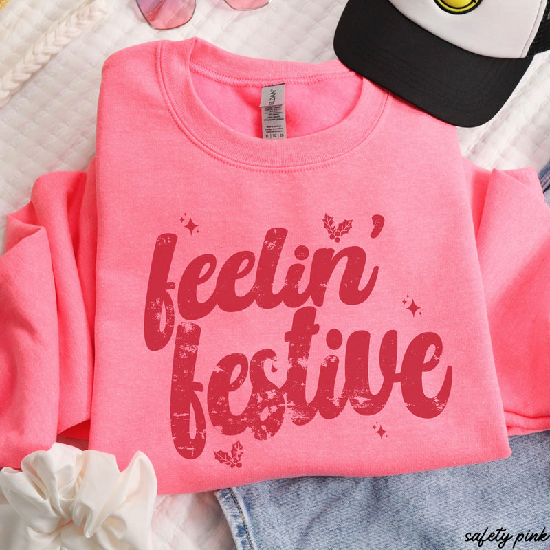 Pre-Order: Feelin' Festive Sweatshirt *6 Colors (S-3X)