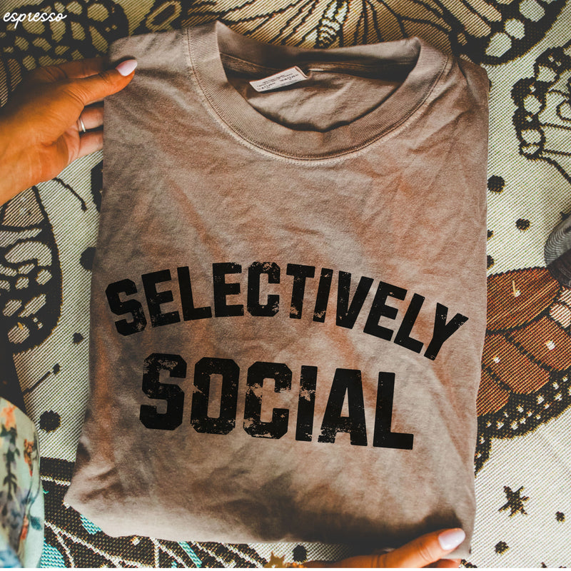 Pre-Order: Selectively Social Tee *9 Colors (S-3X)