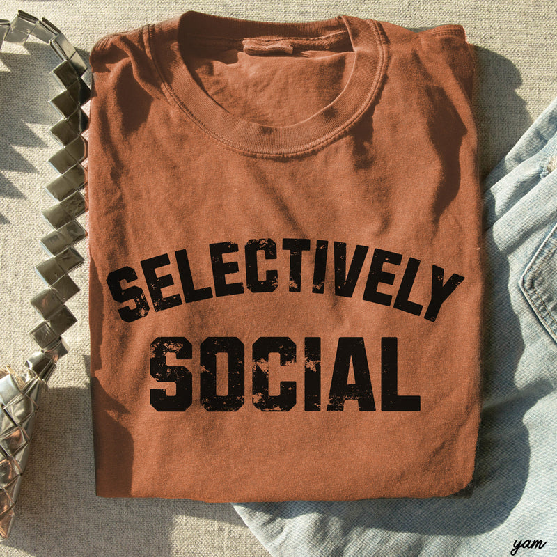 Pre-Order: Selectively Social Tee *9 Colors (S-3X)