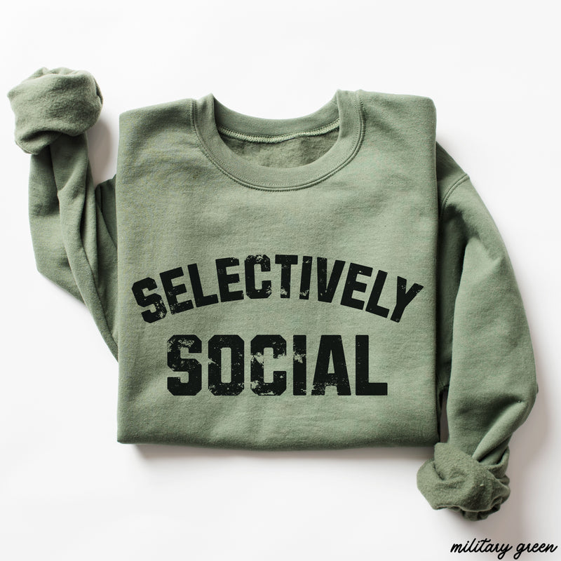 PRE-ORDER: Selectively Social Sweatshirt *7 Colors (S-3X)