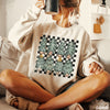 *Cute Checkered Trees Sweatshirt *5 Colors (S-3X)