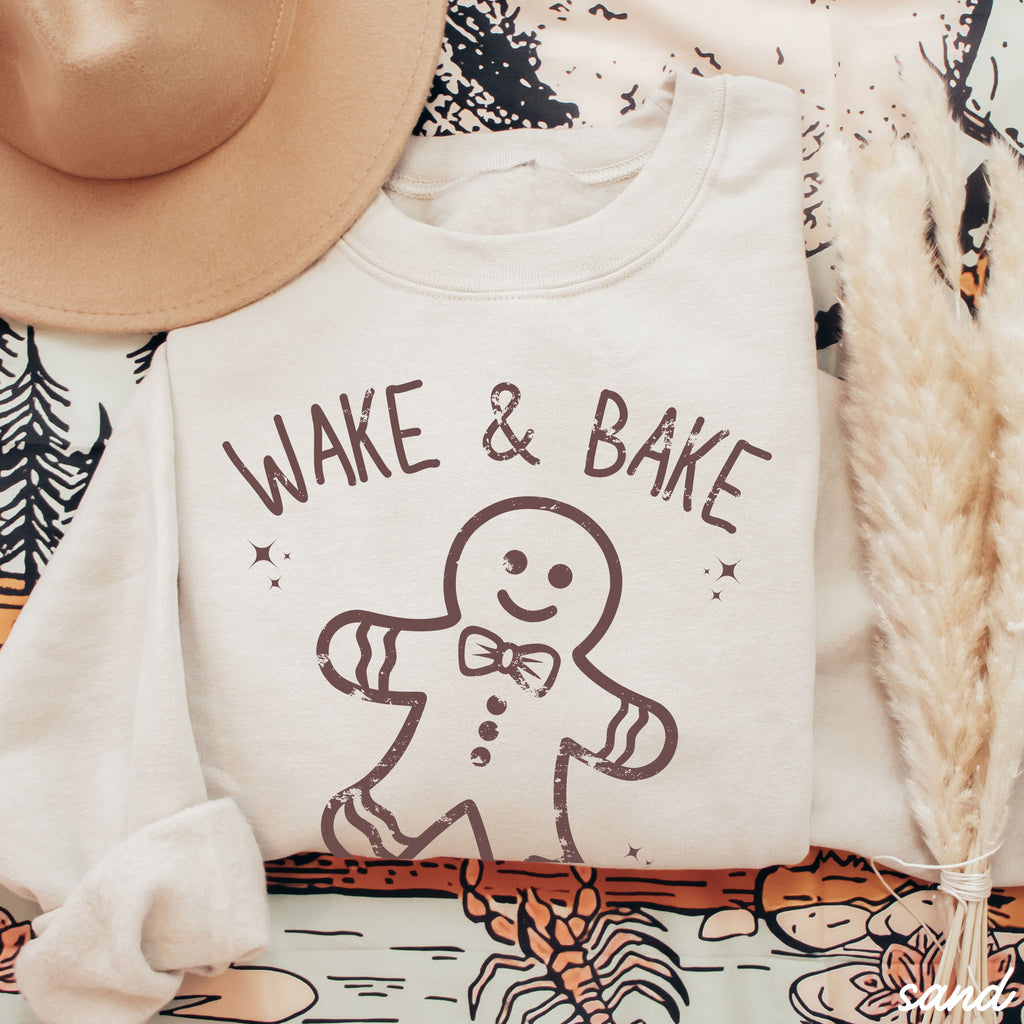 Pre-Order: Wake & Bake Gingerbread Sweatshirt *3 Colors (S-3X)