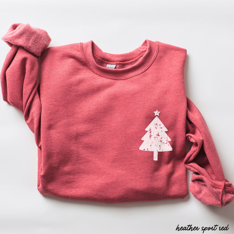 Pre-Order: Xmas Tree Pocket Sweatshirt *6 Colors (S-3X)