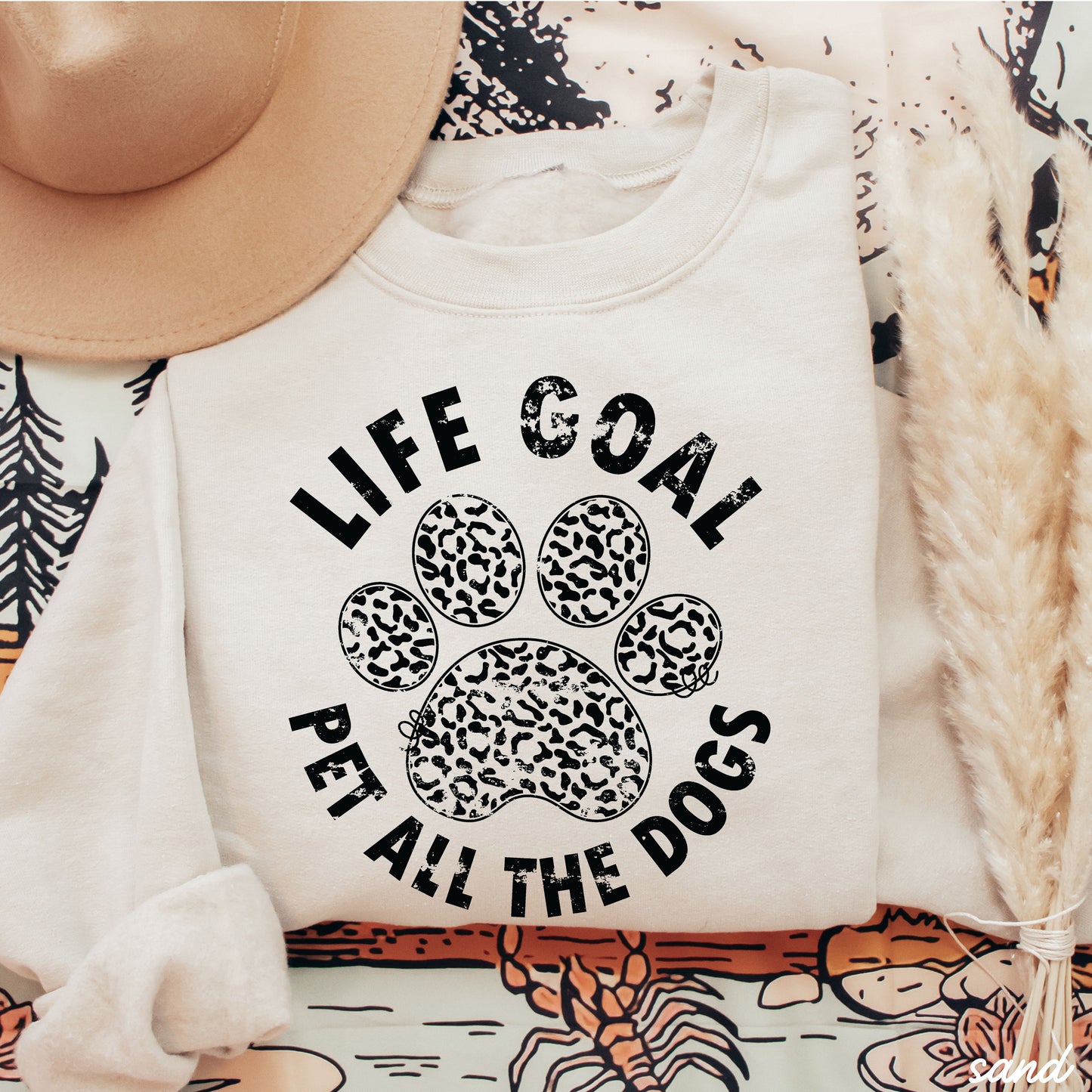 Pet All The Dogs Leopard Paw Sweatshirt *9 Colors (S-3X)