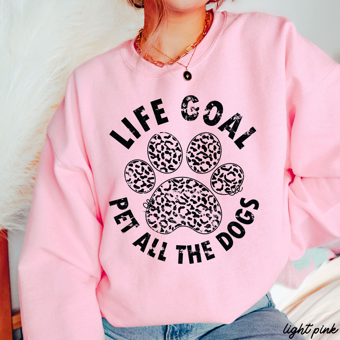 Pet All The Dogs Leopard Paw Sweatshirt *9 Colors (S-3X)