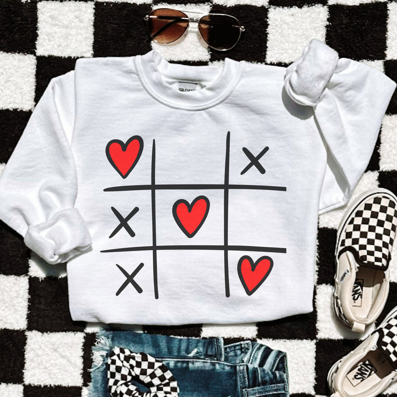 Pre-Order: XOXO Tic Tac Toe Sweatshirt *6 Colors (S-3X)