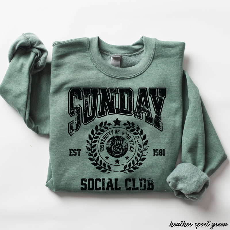 Sunday Social Sweatshirt *9 Colors (S-3X)