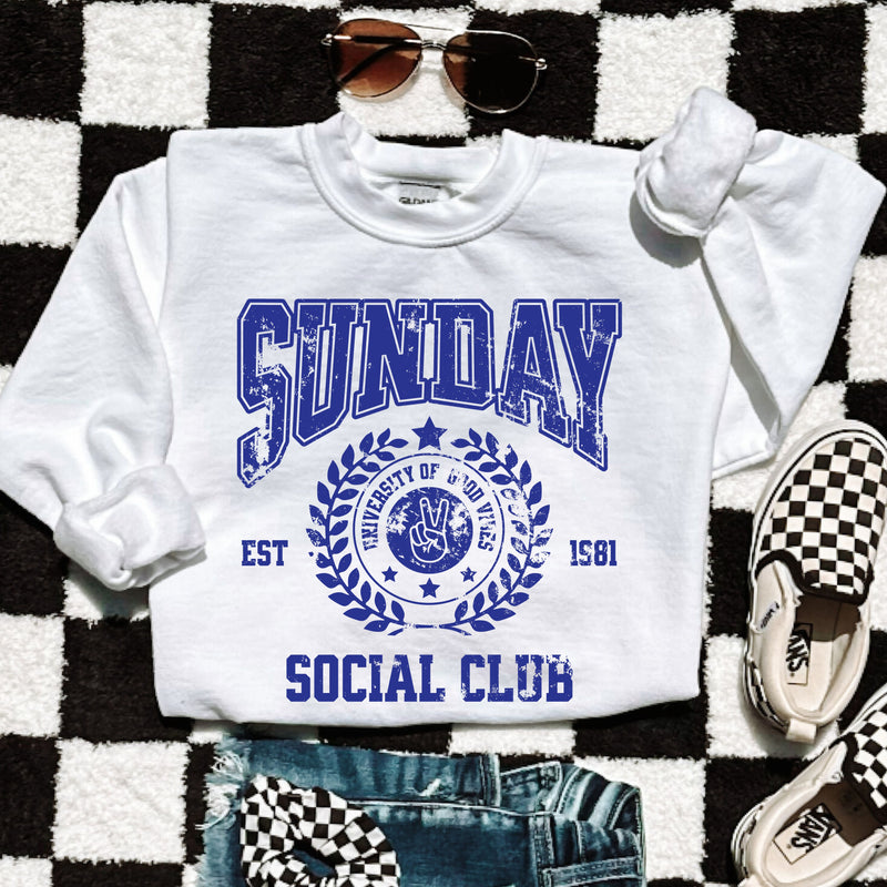 Sunday Social Sweatshirt *9 Colors (S-3X)