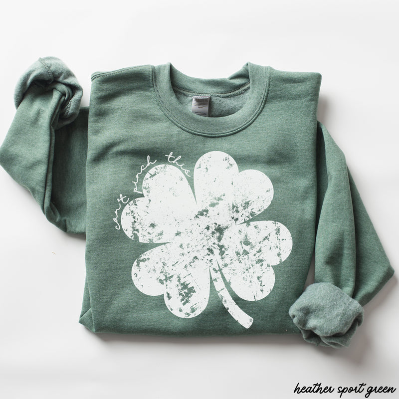 Distressed Shamrock Can't Pinch This Sweatshirt *6 Colors (S-3X)