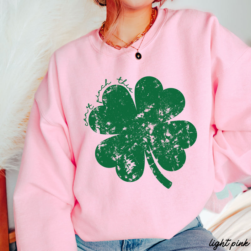 Distressed Shamrock Can't Pinch This Sweatshirt *6 Colors (S-3X)