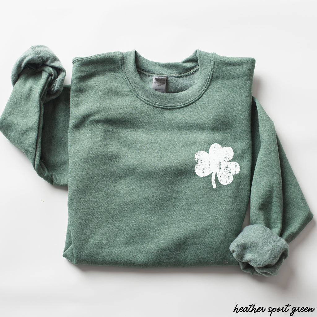 Pocket Shamrock Sweatshirt *4 Colors (S-3X)