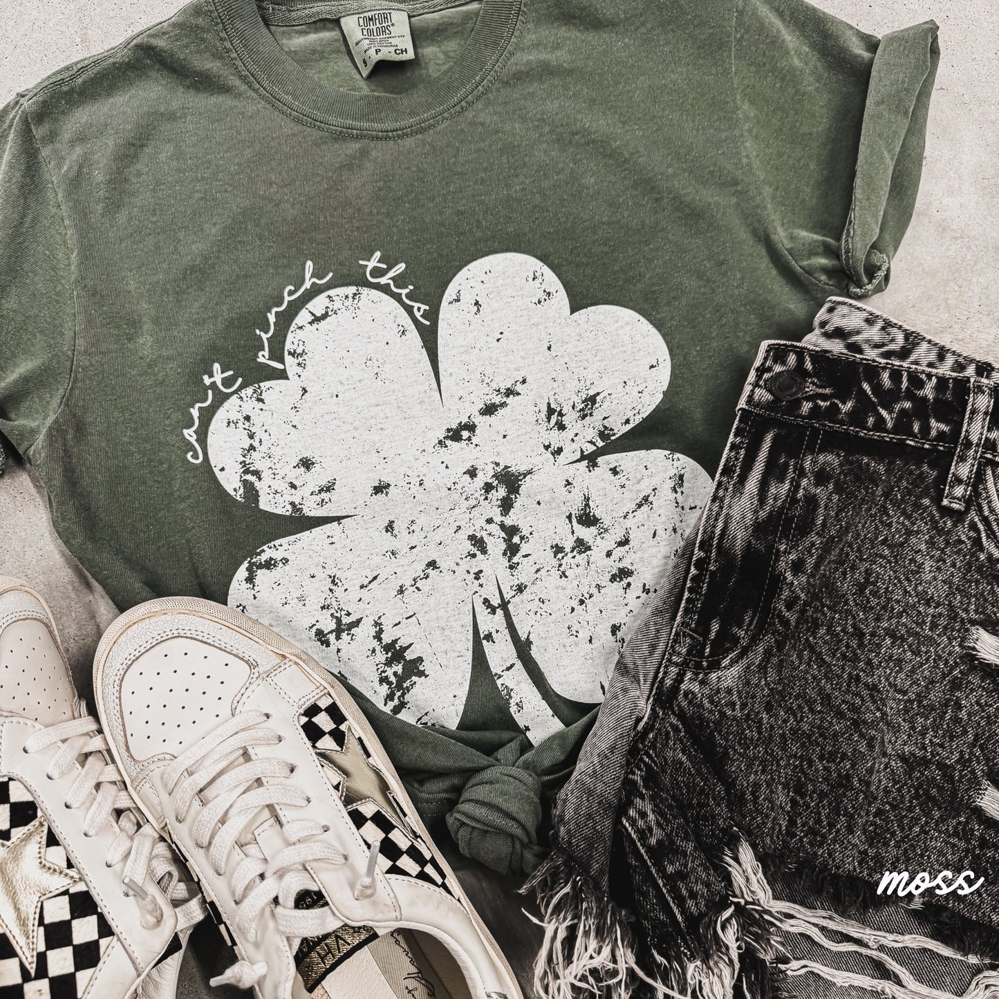 Distressed Shamrock Can't Pinch This Comfort Colors Tee *5 Colors (S-3X)