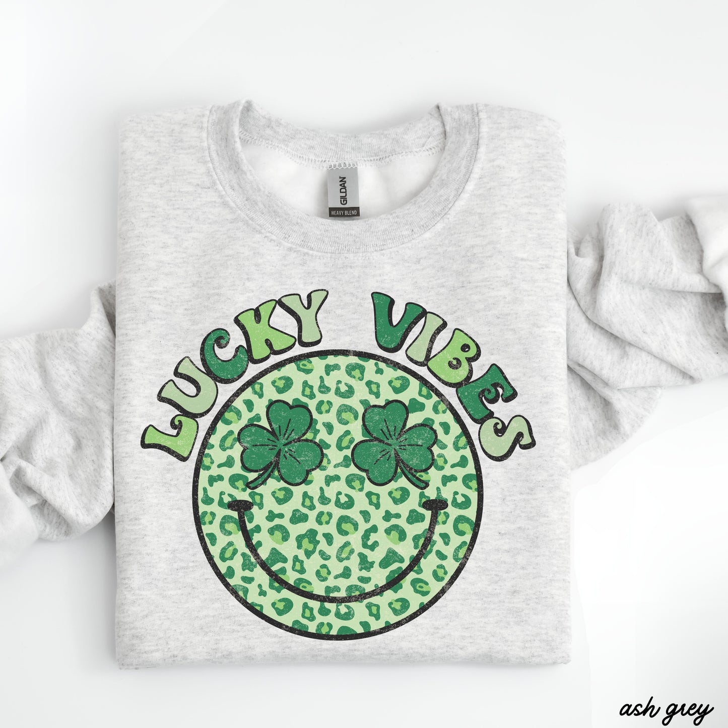 Lucky Vibes Happy Face Sweatshirt *5 Colors (S-3X)