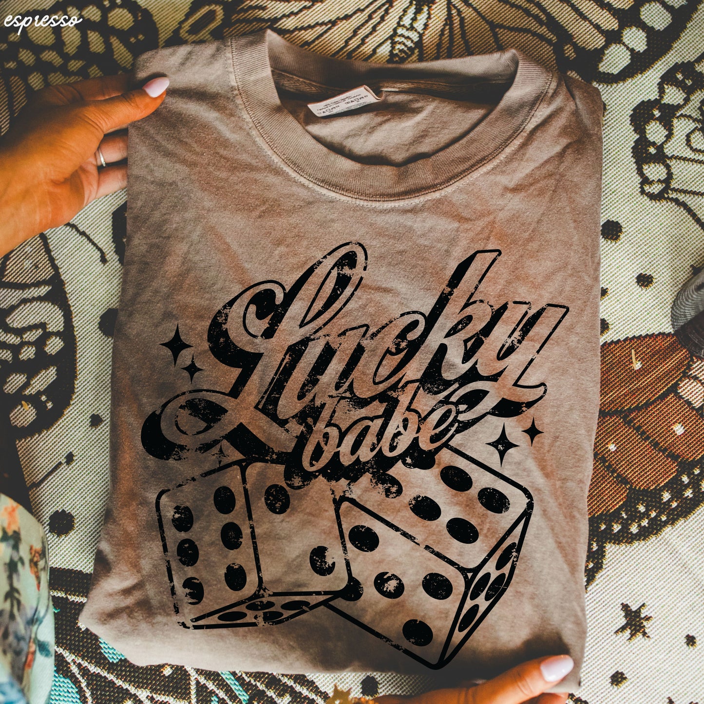 Lucky Babe Dice Comfort Colors Tee *8 Colors (S-3X)