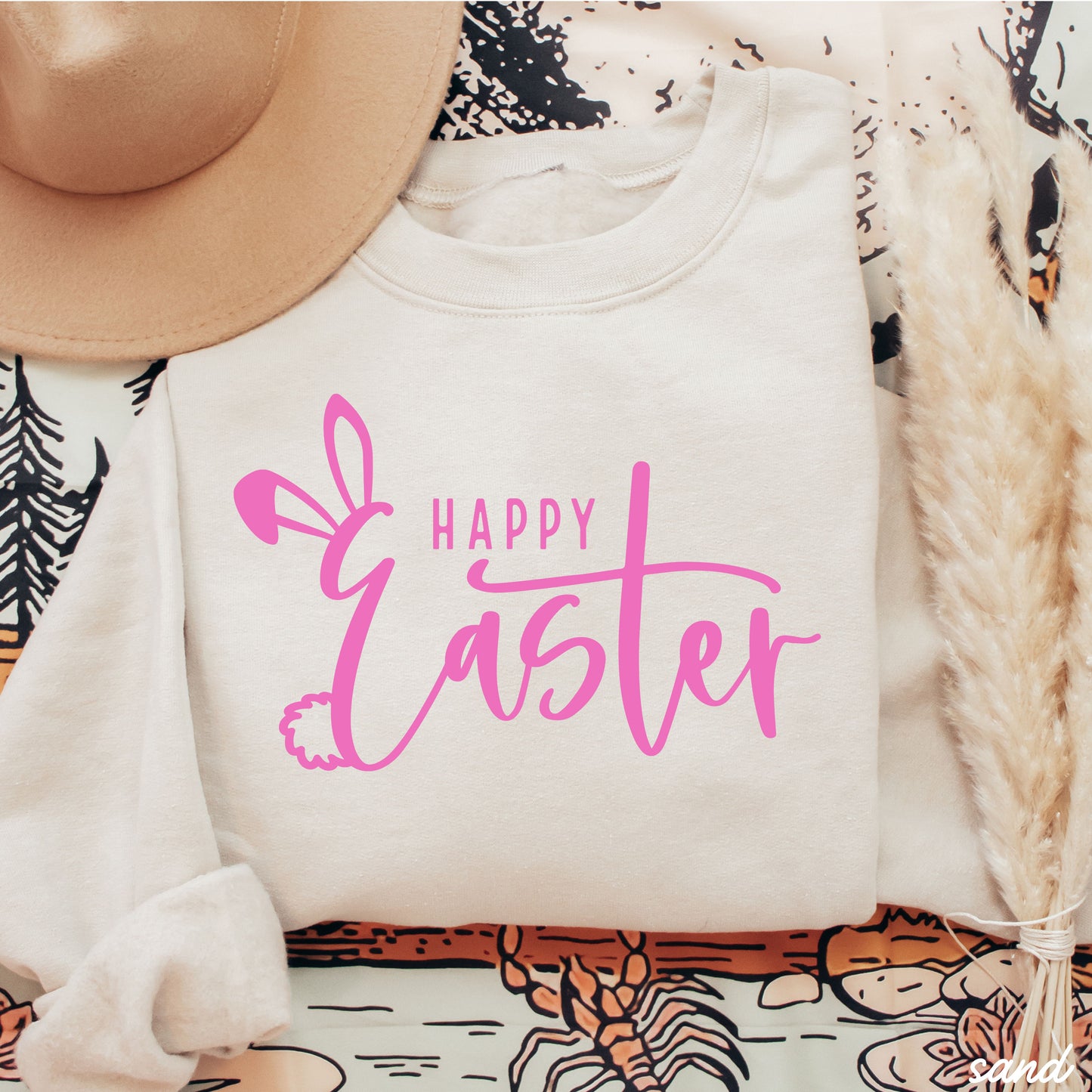 Happy Easter Sweatshirt *9 Colors (S-3X)