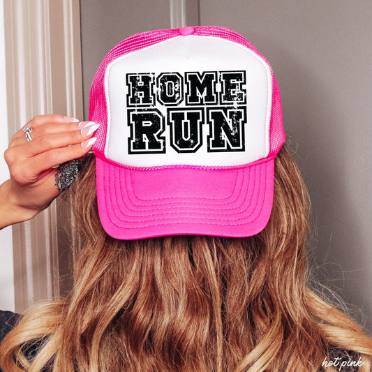 Checkered Home Run Trucker Hat *5 Colors