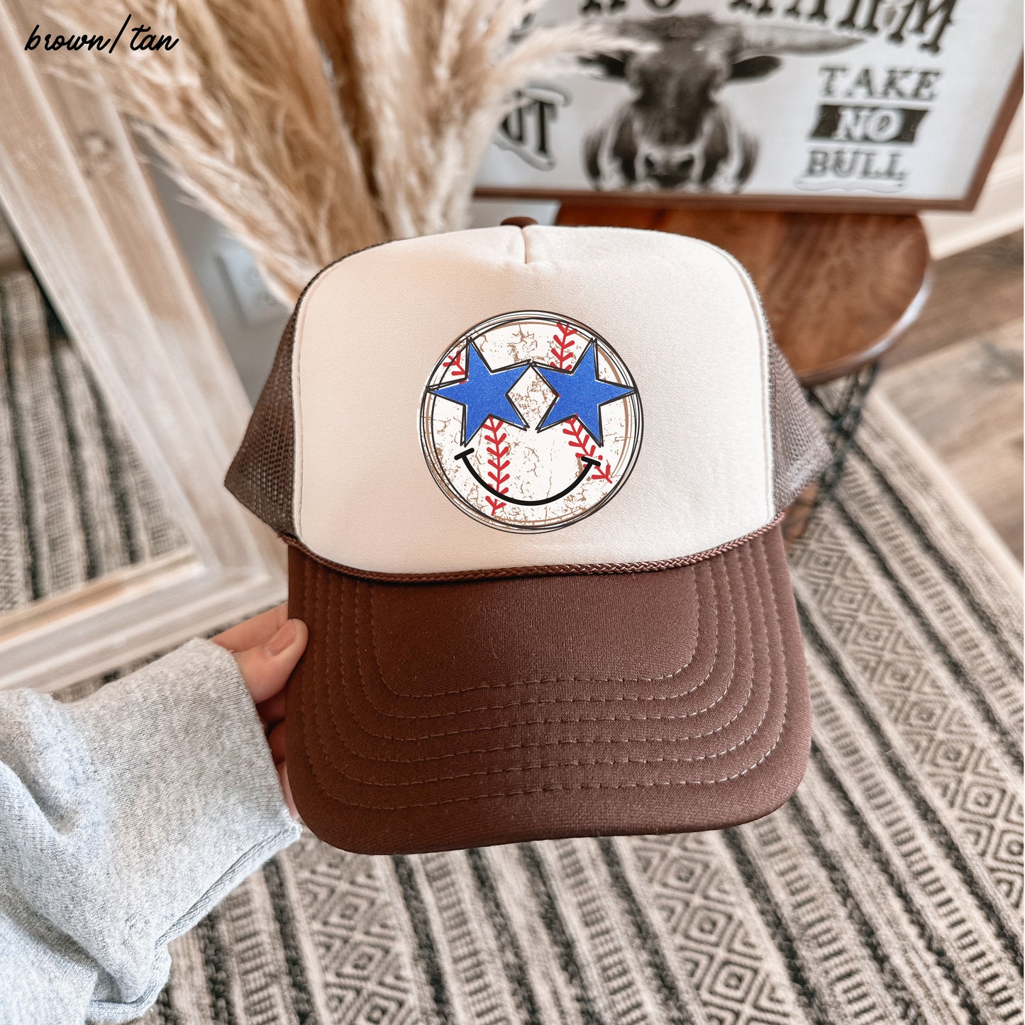 Baseball Star Eyes Trucker Hat *9 Colors