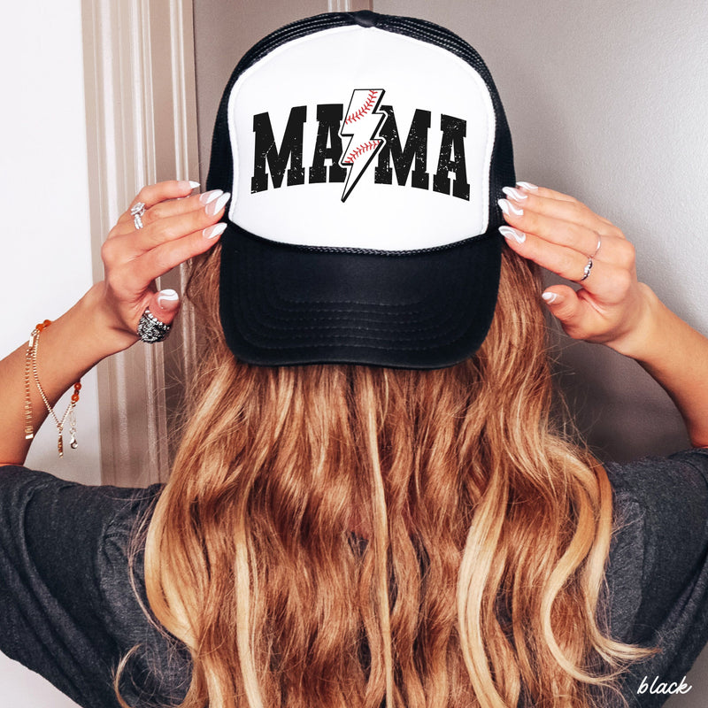 Baseball Mama Bolt Trucker Hat *9 Colors