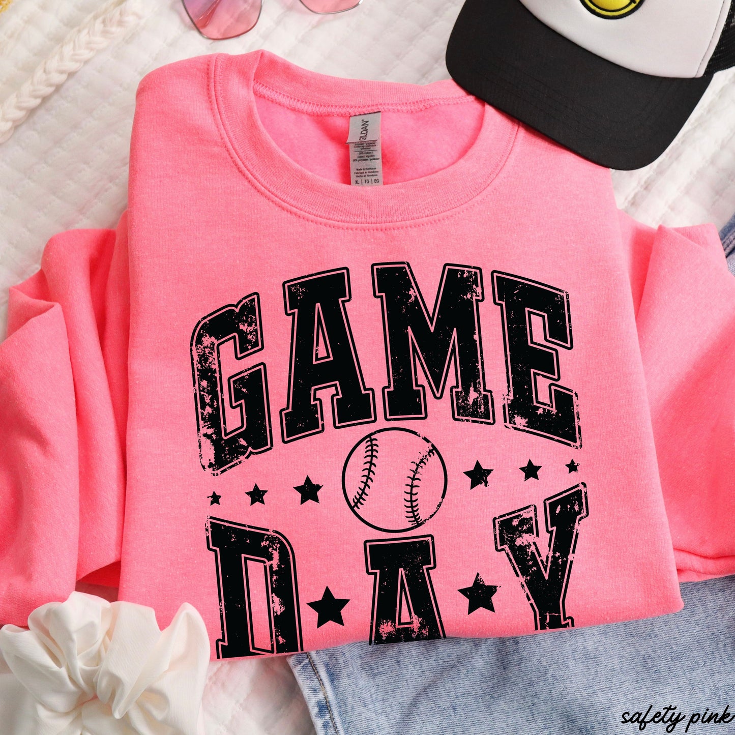 Game Day Star Sweatshirt *6 Colors (S-3X)