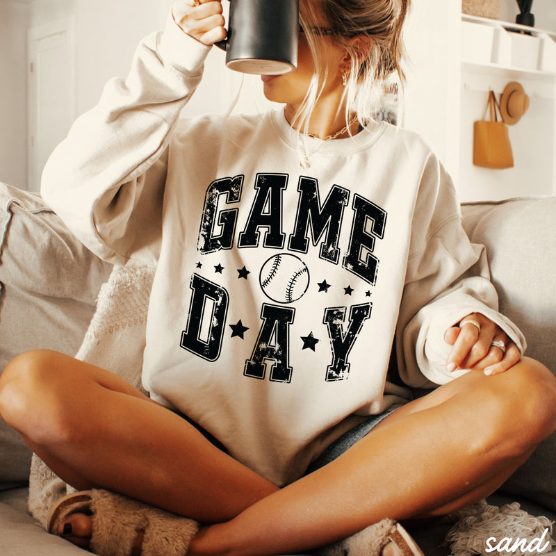 Game Day Star Sweatshirt *6 Colors (S-3X)