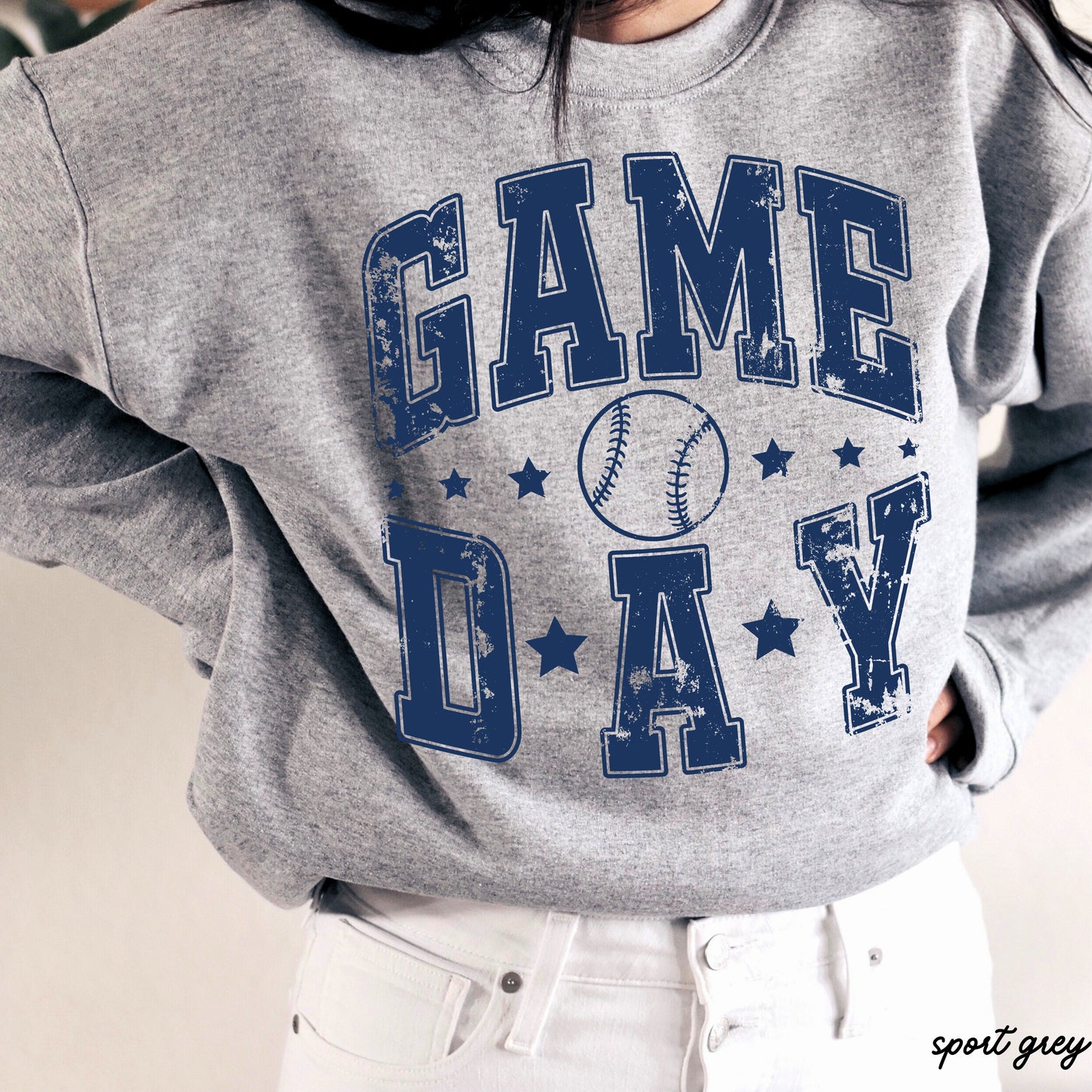 Game Day Star Sweatshirt *6 Colors (S-3X)