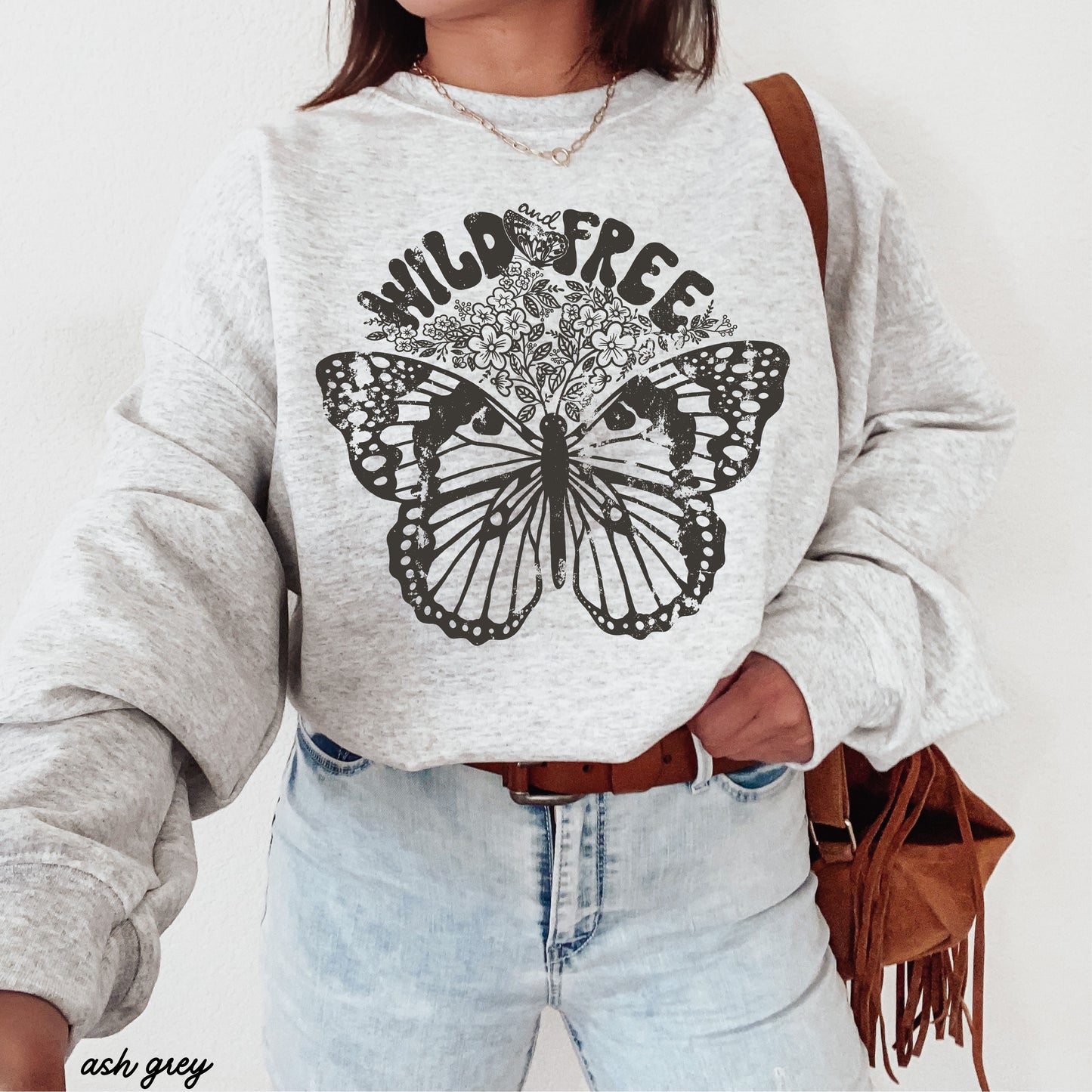 Wild & Free Butterfly Sweatshirt *5 Colors (S-3X)