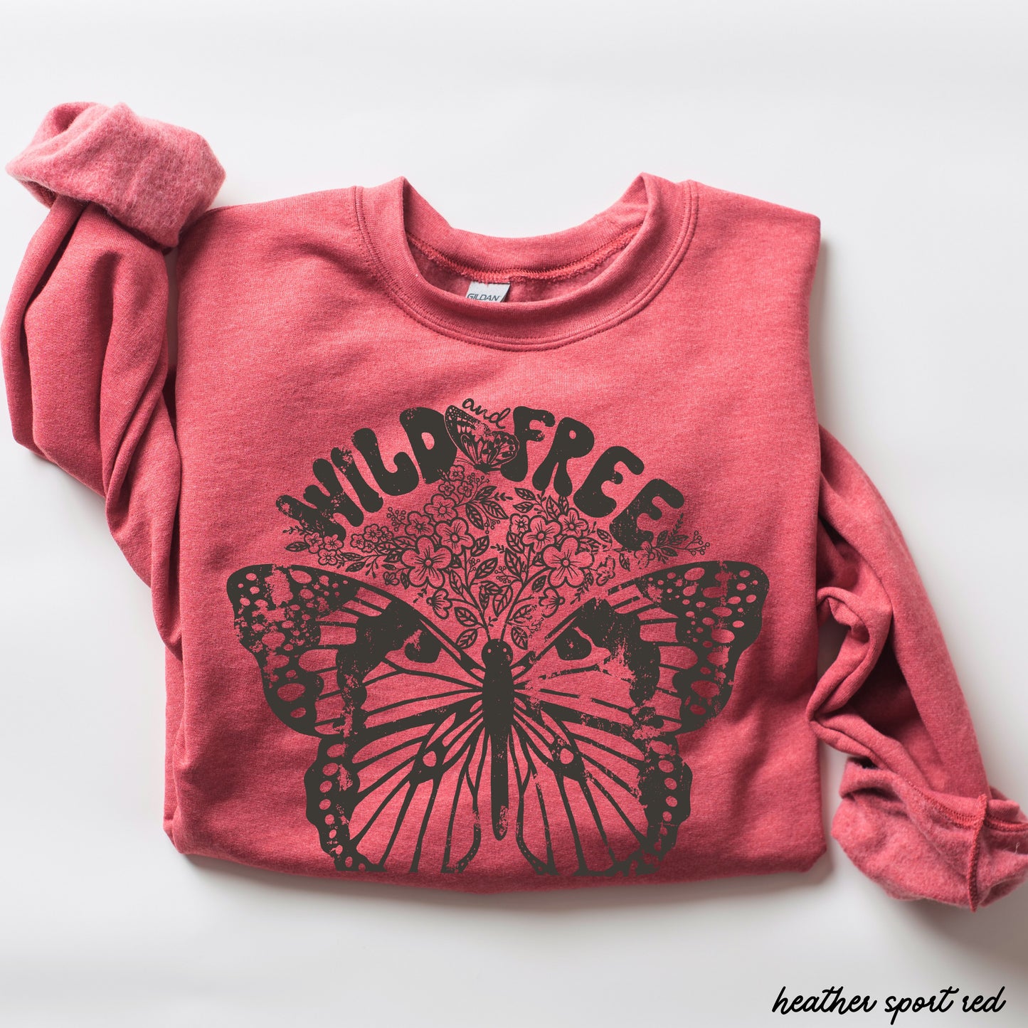 Wild & Free Butterfly Sweatshirt *5 Colors (S-3X)