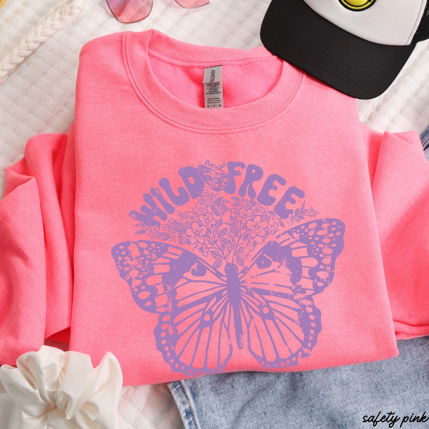 Wild & Free Butterfly Sweatshirt *5 Colors (S-3X)