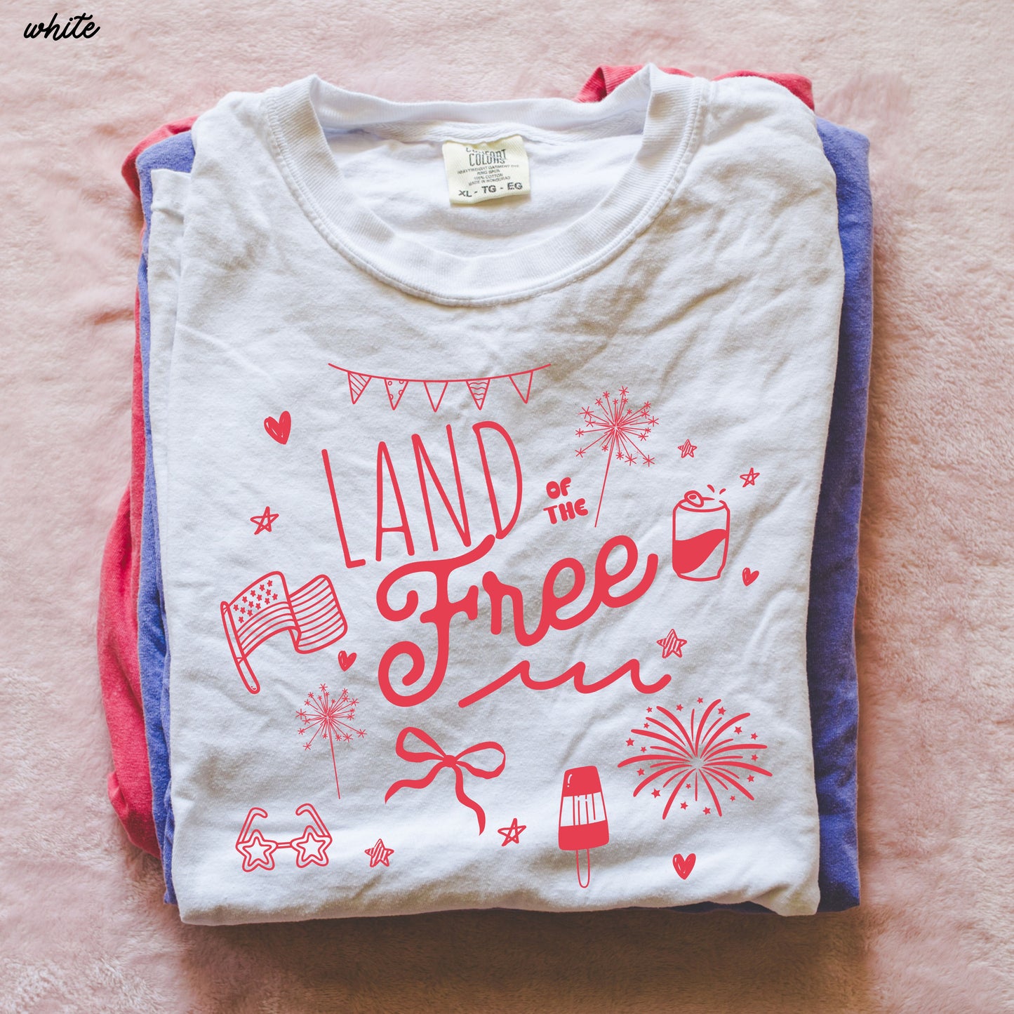 Land of the Free Doodle Tee *8 Colors (S-3X)