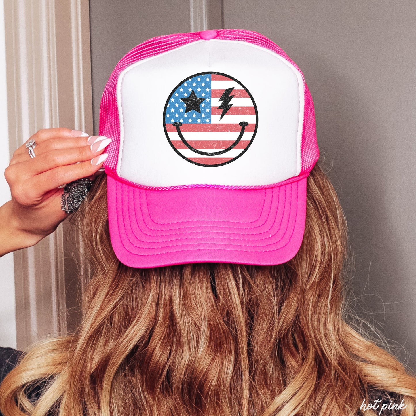 Happy USA Trucker Hat *8 COLORS