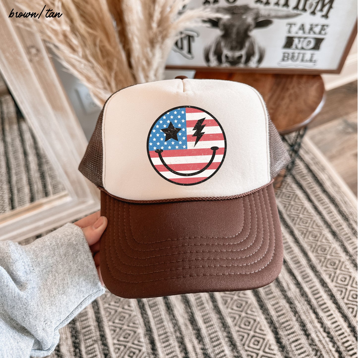 Happy USA Trucker Hat *8 COLORS